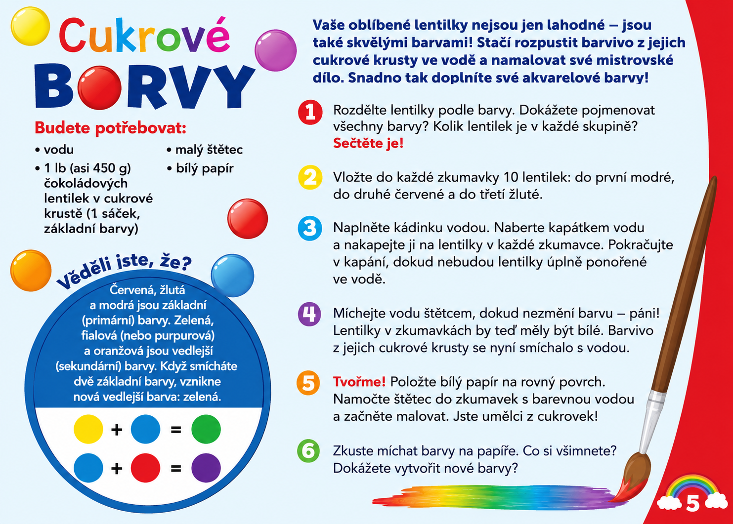 cukrové barvy - learning resources